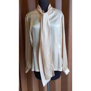 Ce.o. size 12 yellow long sleeve button up blouse